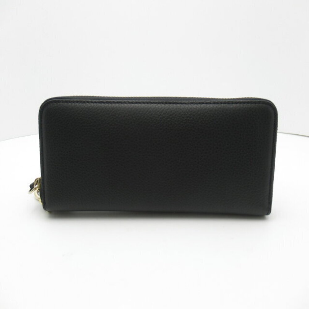 Chloe Black Wallet Leather Long Round